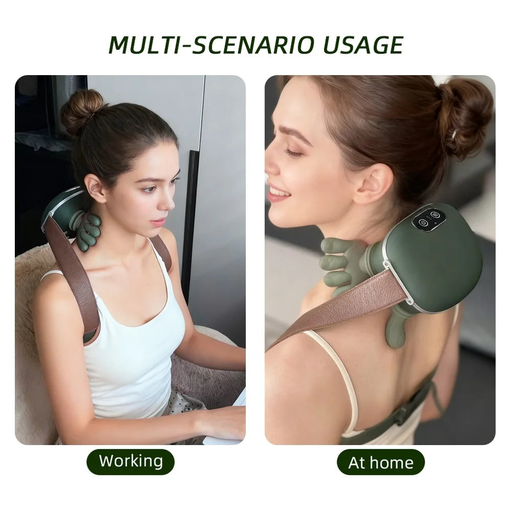 4D Bionic Wireless Neck & Shoulder Massager – Deep Tissue Pain Relief