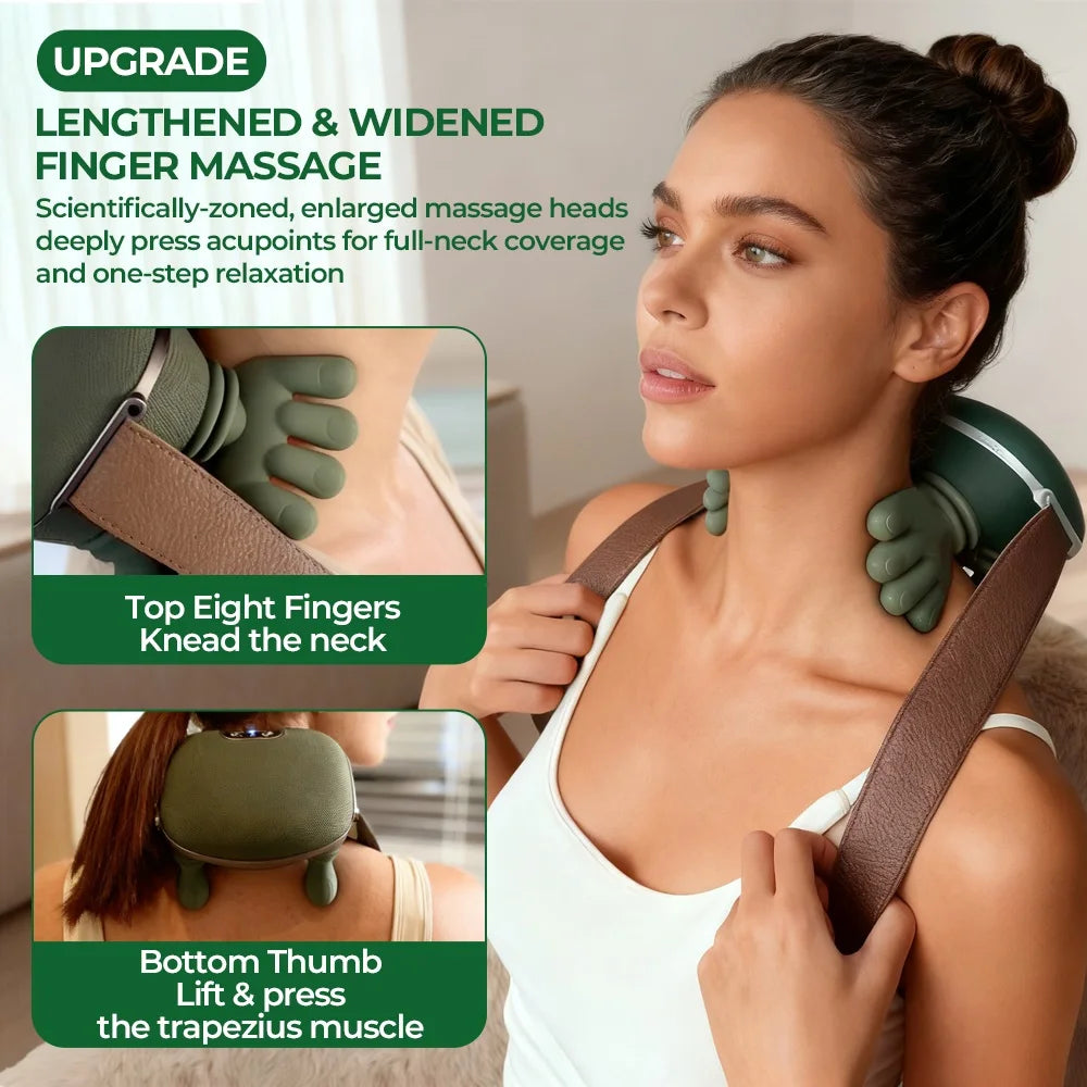 4D Bionic Wireless Neck & Shoulder Massager – Deep Tissue Pain Relief