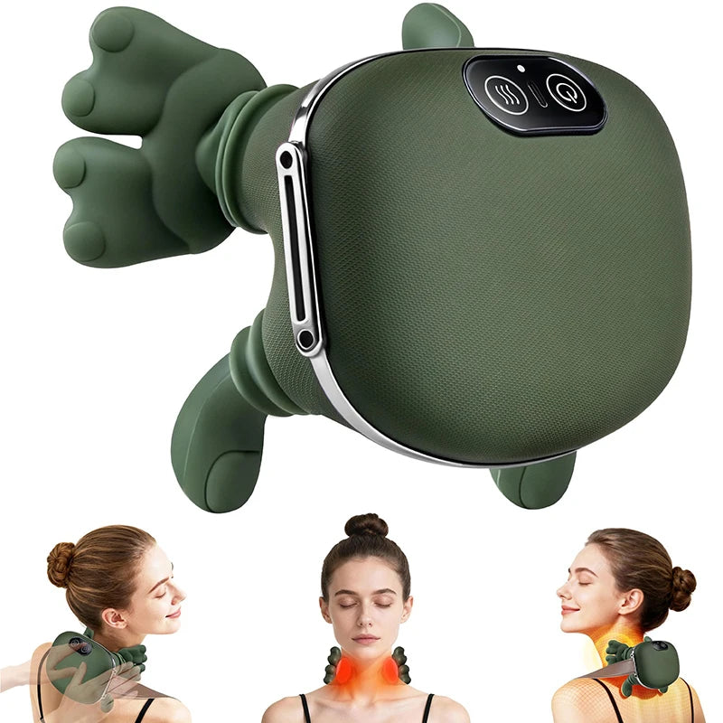 4D Bionic Wireless Neck & Shoulder Massager – Deep Tissue Pain Relief